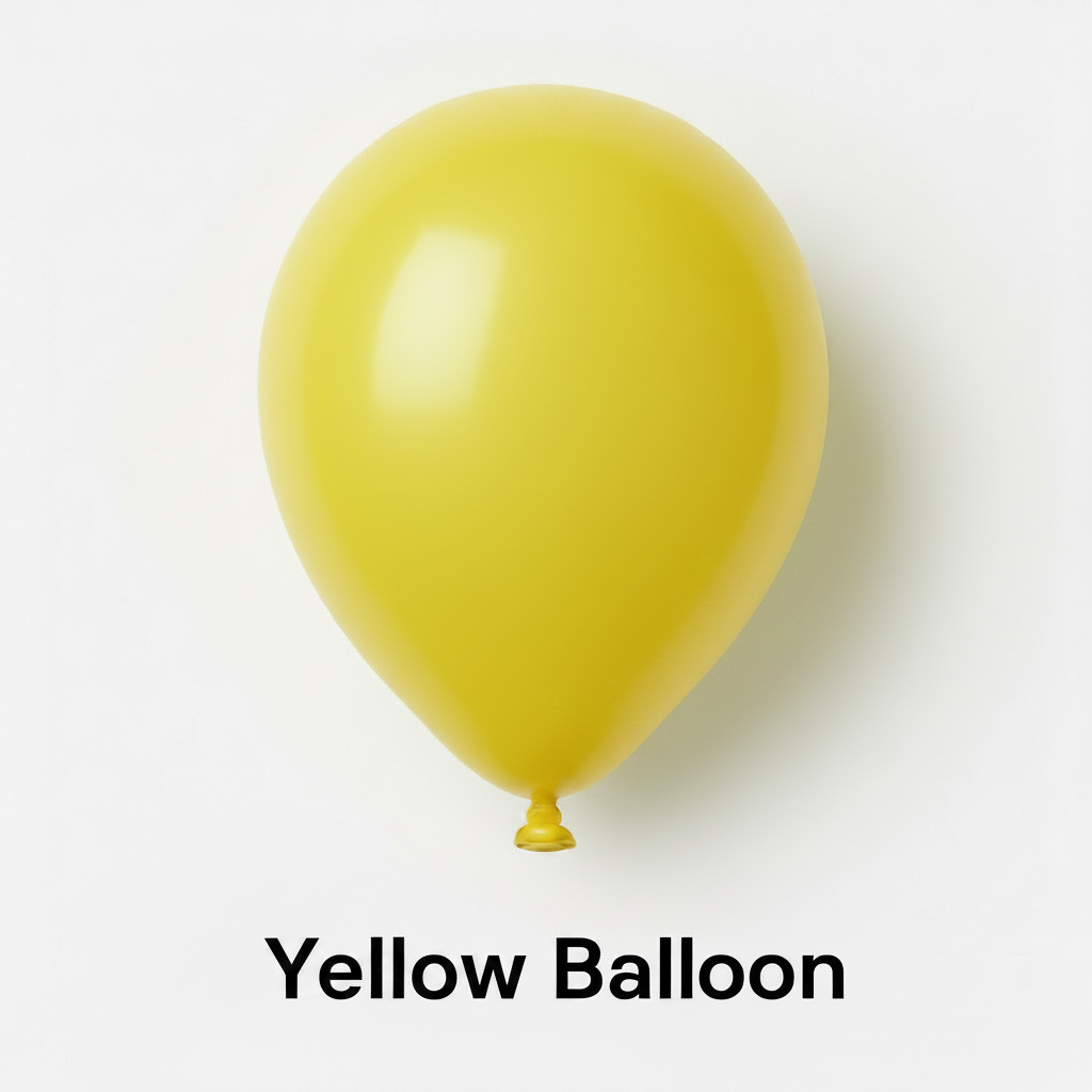 100 12 inch Balloons - Yellow