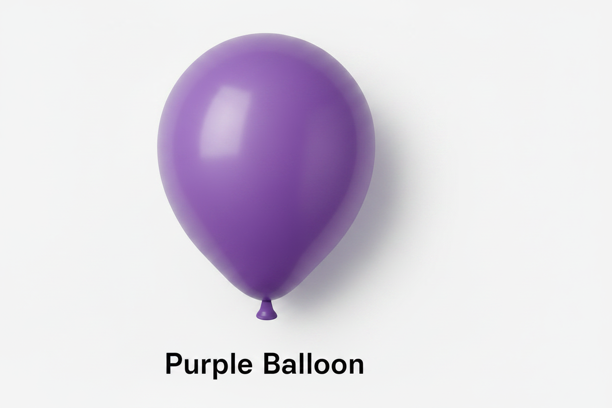 100 5 inch Balloons - Purple