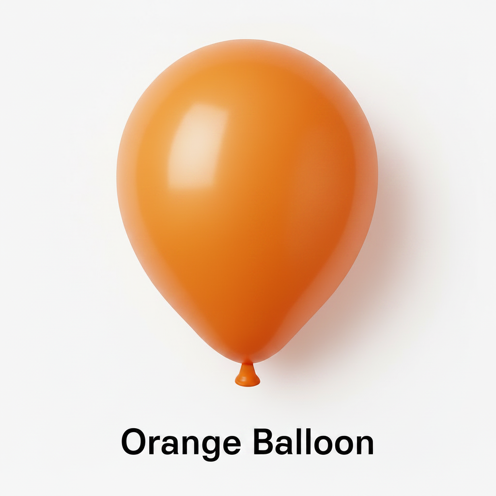 100 5 inch Balloons - Orange