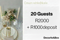 20 guests White and Cream decor