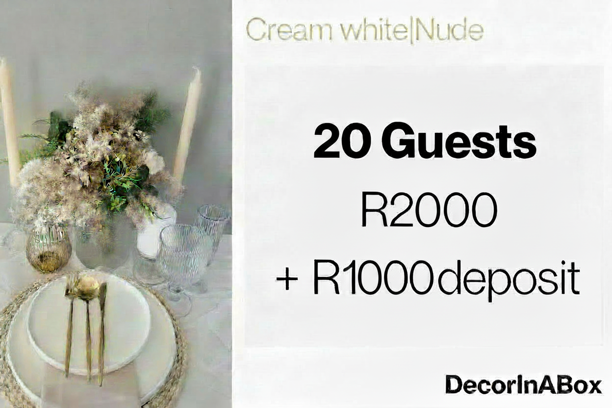 20 guests White and Cream decor