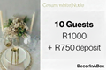 10 guests White and Cream decor
