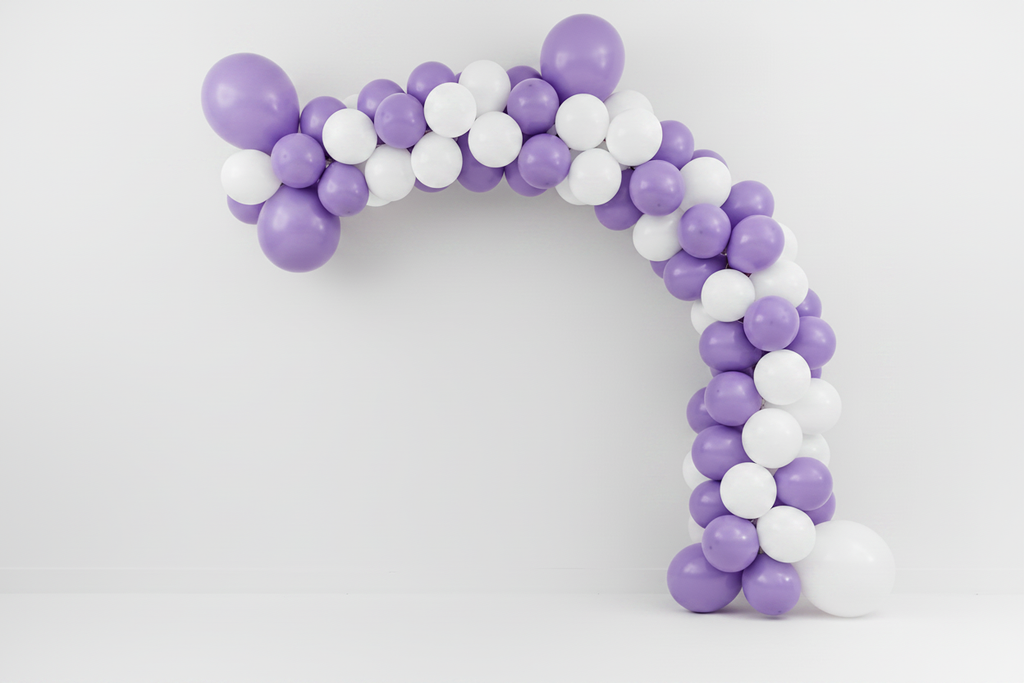 Lilac and White Balloon Garland